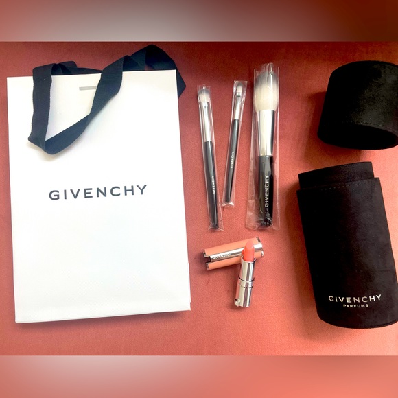 Givenchy Makeup Givenchy Brush Set And Case Rose Perfecto Lip Balm